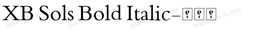 XB Sols Bold Italic字体转换